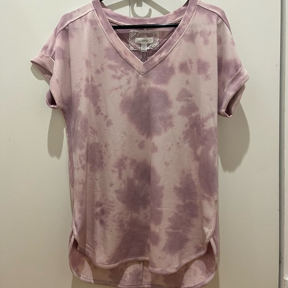 Tie-dye lavender top short sleeve women’s M - Picture 2 of 9